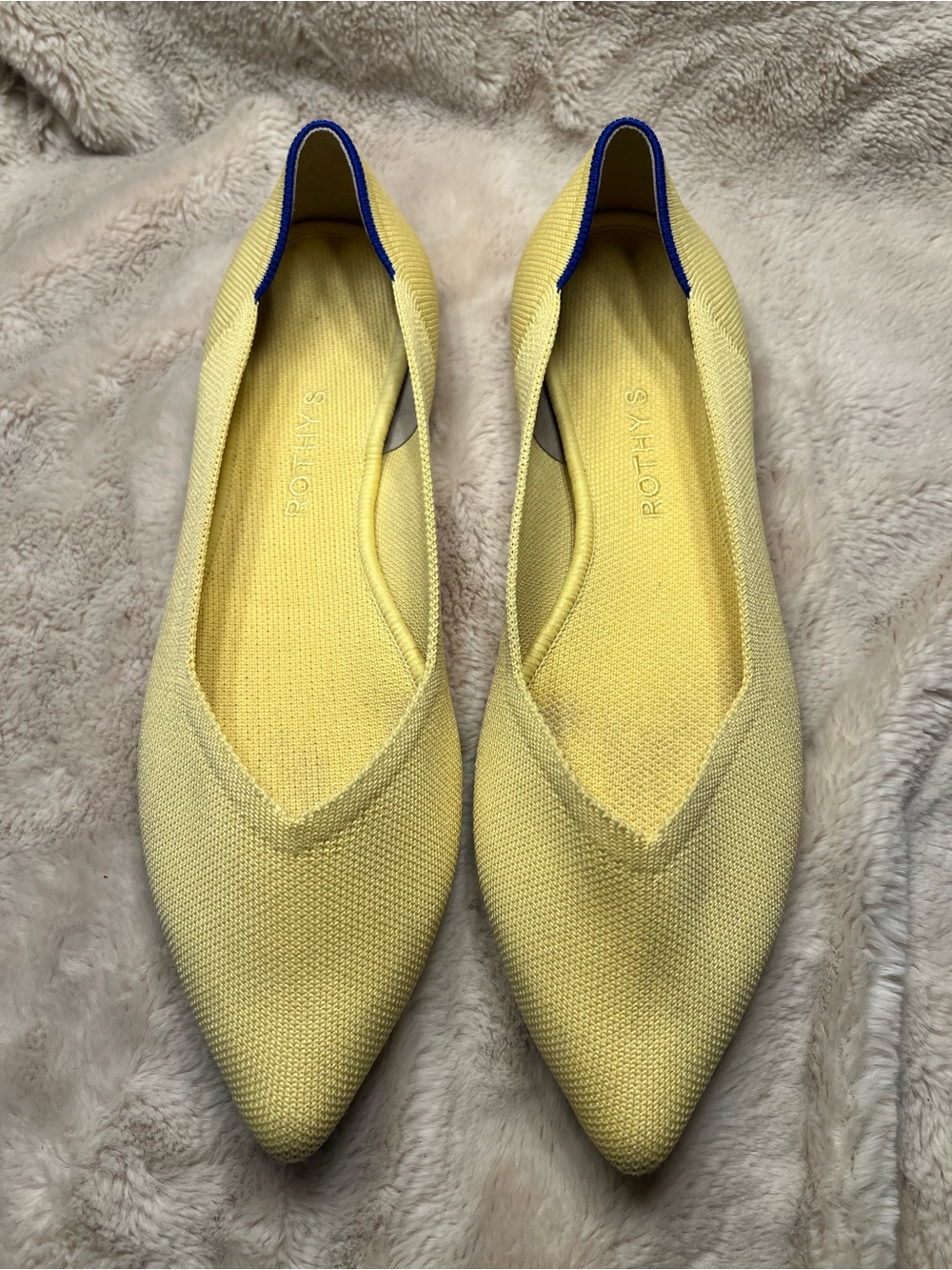 Rothy's The Point knit flats in a yellow Size Women’s 12
